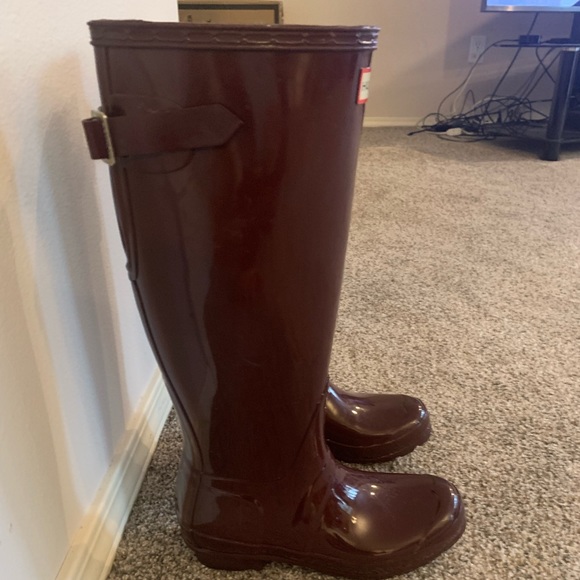 Hunter Original Refined Tall Gloss Rain Boots - Picture 2 of 3